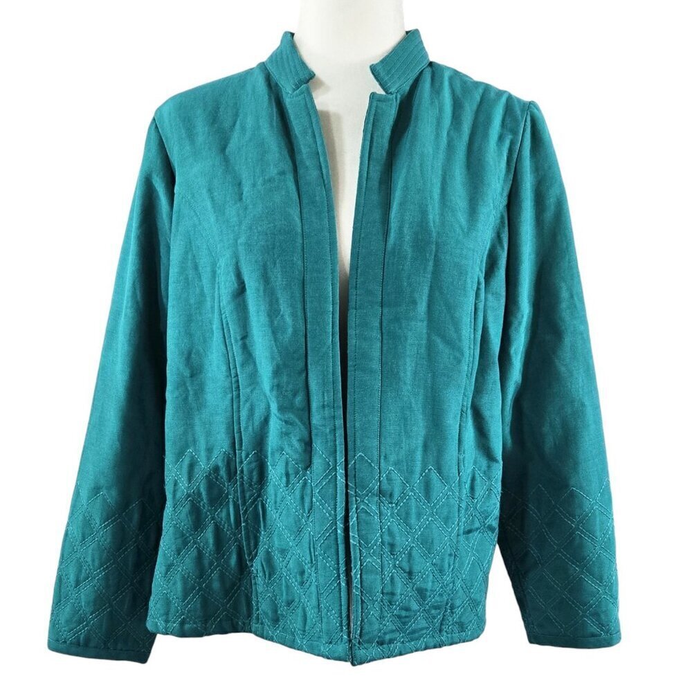Chico's Teal Quilted Jacket